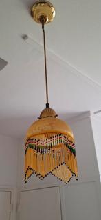 Retro Hanglamp met Kralen, Gebruikt, Ophalen of Verzenden, Retro, Minder dan 50 cm