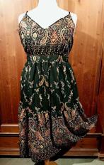 prachtige boho jurk zwart paisley print 46/48, Ophalen of Verzenden, Nieuw, Zwart, Jurk