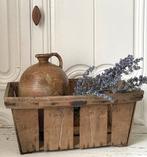 Brocante oud houten plukbak / kistje, Ophalen of Verzenden