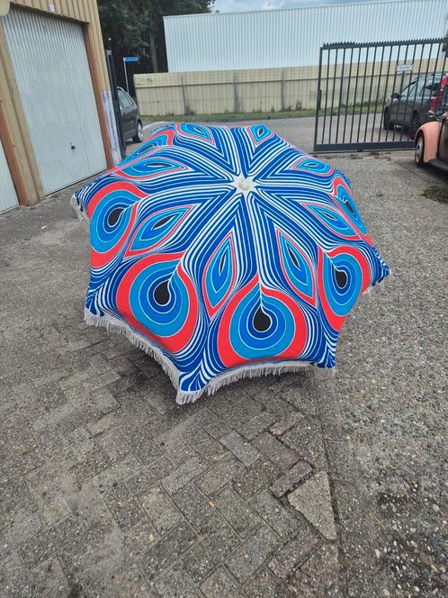 Vintage parasol seventies sixties super print!, Caravans en Kamperen, Kampeeraccessoires, Zo goed als nieuw, Ophalen of Verzenden