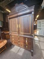 Antiek klein drents kabinet | grenen | linnenkast | 212 cm, Antiek en Kunst, Antiek | Meubels | Kasten, Ophalen of Verzenden