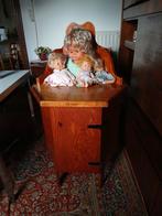Antieke kinderstoel hoogte 113cm met afneembaar blad en deur, Antiek en Kunst, Ophalen