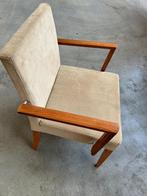 Fauteuil hoek design rib zand stof stoel strak, Huis en Inrichting, Fauteuils, Ophalen, Zo goed als nieuw, Stof