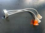 Industriële 3-lichts Plafondlamp – Flexibele Armen – €17, Ophalen of Verzenden, Zo goed als nieuw, Glas, Industriële retrostijl