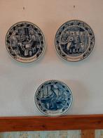 3 delfsblauwe wand borden bakker gemerkt, Ophalen of Verzenden