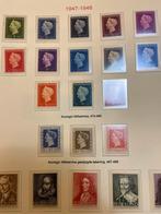 NL Postzegels - Koningin Wilhelmina 1947-1948 ongebruikt, Ophalen of Verzenden, T/m 1940, Gestempeld