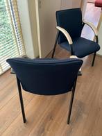 4 (eettafel / vergader) stoelen, Huis en Inrichting, Stoelen, Ophalen, Modern design, Gebruikt, Blauw