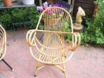 1 Rotan Rohe stoelen jaren 50 60, Huis en Inrichting, Stoelen, Ophalen, Gebruikt, Bruin, Eén