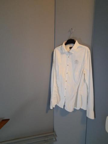 Blouse wit katoen maat 44 leuke applicaties beschikbaar voor biedingen
