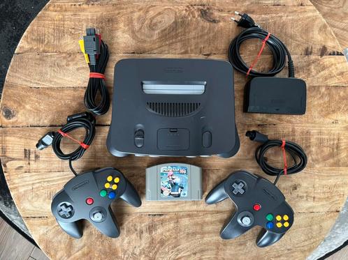 Nintendo 64 set + 2 controllers + Mario Kart 64 | Netjes, Spelcomputers en Games, Spelcomputers | Nintendo 64, Zo goed als nieuw