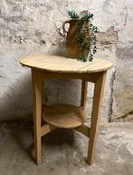 Brocante oud Frans tafeltje / bijzettafeltje rond, Ophalen of Verzenden