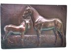 Antiek gipsen paarden wandbord paard liefhebbers 44*30cm, Ophalen of Verzenden
