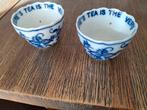 2 kleine schaaltjes.  Met merkteken kroontje Met de letter E, Ophalen of Verzenden