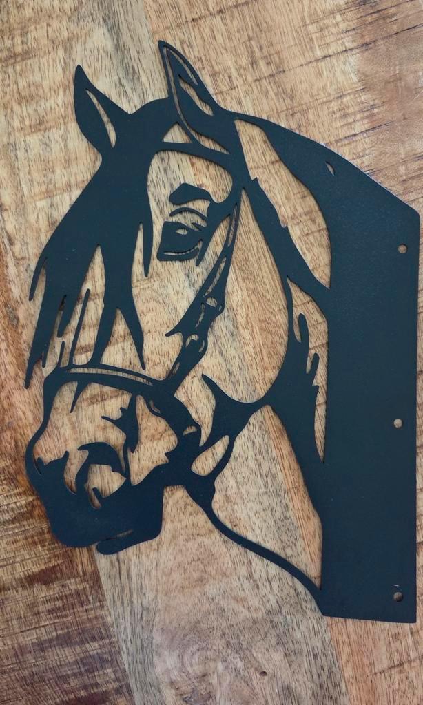 Metalen Paardenbord - Wanddecoratie, Huis en Inrichting, Woonaccessoires | Wanddecoraties, Nieuw, Ophalen of Verzenden