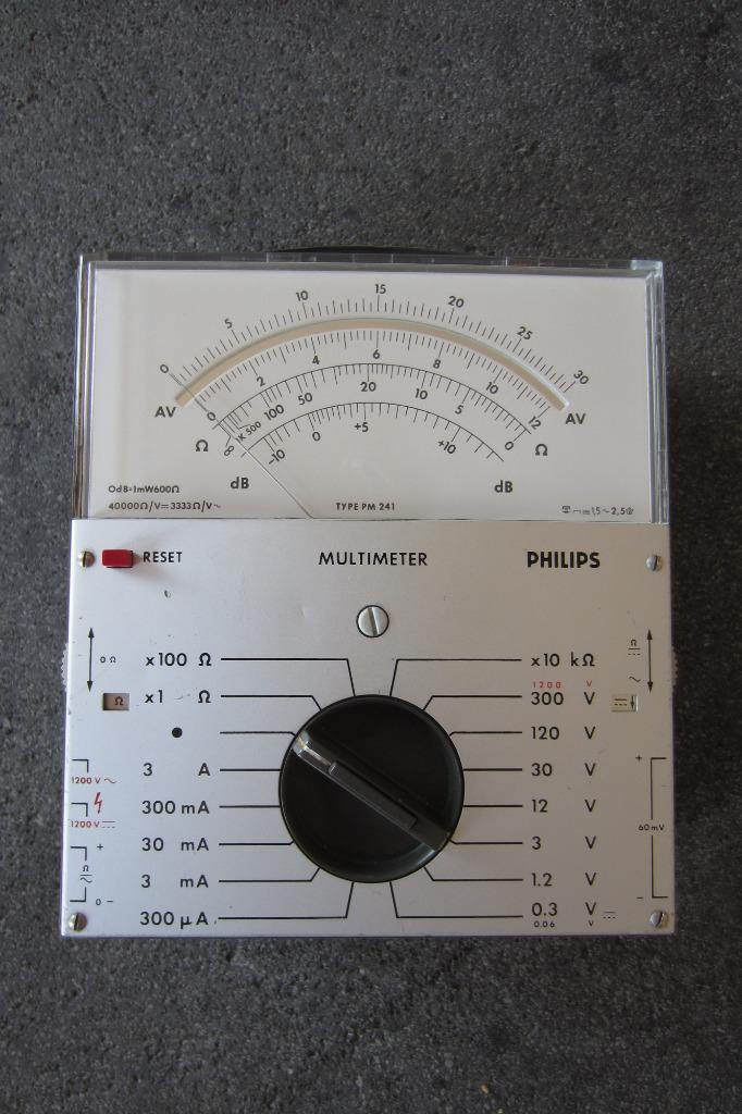 Philips PM 2411 Multimeter, Doe-het-zelf en Verbouw, Meetapparatuur, Gebruikt, Multimeter, Ophalen of Verzenden
