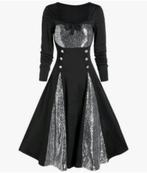 Retro vintage Jaren '50 Punk Gothic Flare Jurk XL goth dress, Kleding | Dames, Zwart, Maat 46/48 (XL) of groter, Nieuw, Ophalen of Verzenden