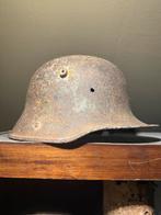 Bodemvondst Duitse helm WO1, Verzamelen, Ophalen of Verzenden, Landmacht, Duitsland, Helm of Baret
