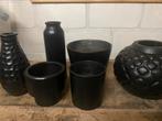 Zwarte potjes en vaasjes, Zwart, Ophalen of Verzenden, Minder dan 50 cm, Glas