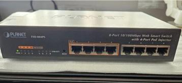 PLANET FSD-804PS 8 poort 10/100 switch 4x 802.3af PoE poort beschikbaar voor biedingen