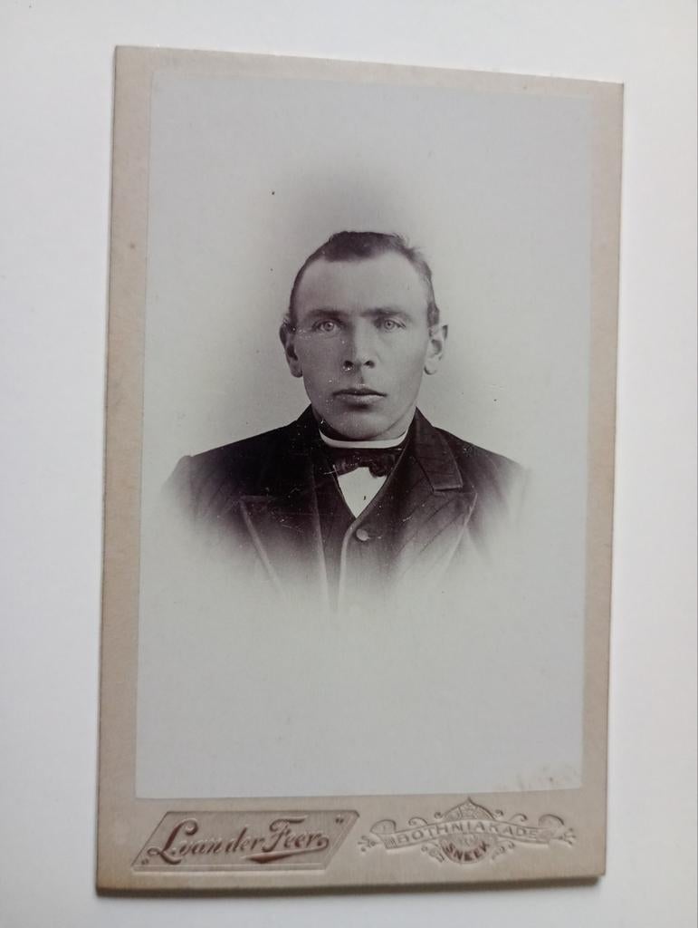 CDV Sneek Man, Verzamelen, Foto's en Prenten, Ophalen of Verzenden, Voor 1940, Gebruikt, Foto