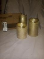 Goud kleurige Led kaarsen, Ophalen of Verzenden