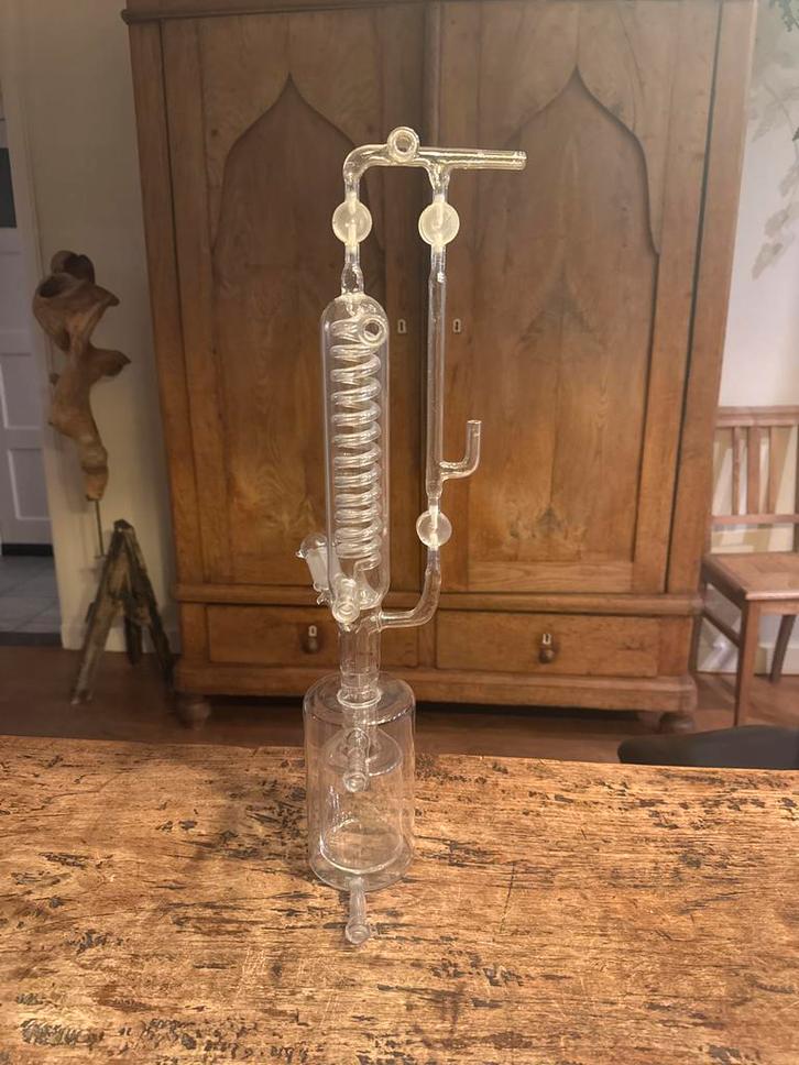 Soxhlet Extractie Apparaat - Glaswerk Destillatie, Antiek en Kunst, Antiek | Glas en Kristal, Ophalen of Verzenden