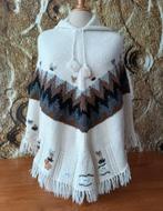 💖 Prachtig 💯% Pure Alpaca wollen poncho Uni, Ophalen of Verzenden, Nieuw, Wit