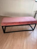 Bankje velvet, Huis en Inrichting, Ophalen, Zo goed als nieuw, Rechthoekig, 125 cm of meer