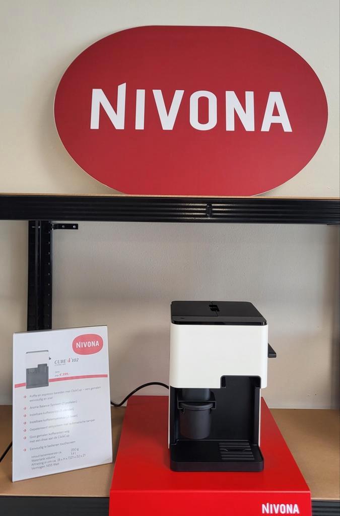 Nivona cube 4102 Creme Wit Demo €399,-, Witgoed en Apparatuur, Koffiezetapparaten, Zo goed als nieuw, Koffiebonen, Espresso apparaat