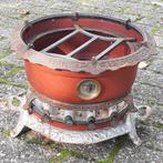 Antiek petroleumstel 4-pits emaille / gietijzer, Antiek en Kunst, Ophalen