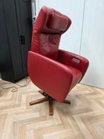 Prominent sta op stoel ster leer rood relax fauteuil, Ophalen of Verzenden, Zo goed als nieuw, Leer, 50 tot 75 cm