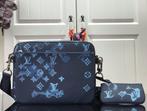 Louis vuitton trio messenger bag blauw, Ophalen of Verzenden