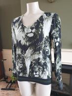 Geisha leeuwen groene shirt top XS 34 Gratis verzenden, Geisha, Verzenden, Zo goed als nieuw, Lange mouw