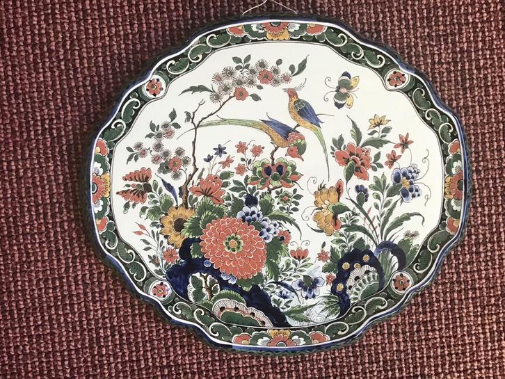 Plaquette handbeschilderd Porceleyne Fles, Antiek en Kunst, Antiek | Wandborden en Tegels, Ophalen of Verzenden