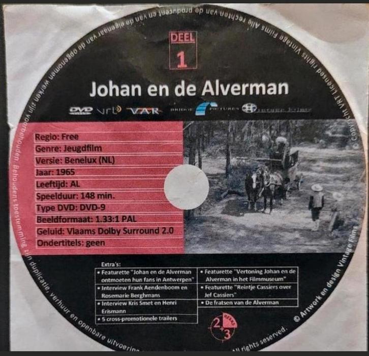 Johan en de Alverman, Cd's en Dvd's, Dvd's | Avontuur, Zo goed als nieuw, Alle leeftijden, Ophalen of Verzenden