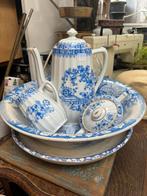 Brocante Koffie of theepot met melk en suikerkan, Ophalen of Verzenden