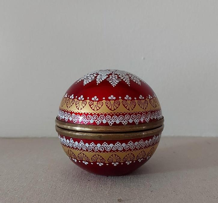 Emaille Steinbock Austria dekseldoosje handgemaakt, Antiek en Kunst, Antiek | Emaille, Ophalen of Verzenden