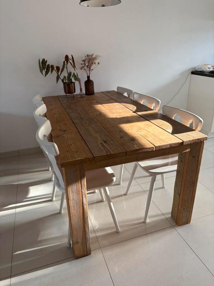 Steigerhout eettafel, Huis en Inrichting, Tafels | Eettafels, 50 tot 100 cm, 150 tot 200 cm, Rechthoekig, Ophalen