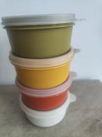 Vintage Retro 4 kleine tupperware bakjes met deksels camping, Ophalen of Verzenden, Zo goed als nieuw
