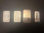 4x 100 gram 999 zilverbaar, Postzegels en Munten, Ophalen of Verzenden, Zilver