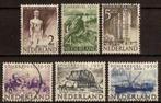 Nederland NVPH nr 550/5 gestempeld Zomerzegels 1950, Verzenden, Na 1940, Gestempeld