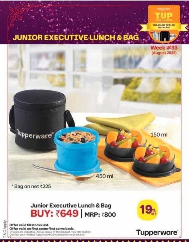 TUPPERWARE Executive Lunch set 4-delig met Thermo Tas, Huis en Inrichting, Keuken | Tupperware, Ophalen of Verzenden, Nieuw