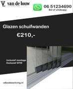 Glazen veranda schuifdeuren! Inc montage, Doe-het-zelf en Verbouw, Glas en Ramen, Ophalen of Verzenden, Nieuw, Glasplaat, 160 cm of meer