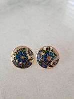 Vintage cloisonne emaille oorbellen, Overige materialen, Ophalen of Verzenden, Zo goed als nieuw, Knopjes of Stekers