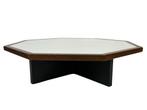 Vintage salontafel achthoek design jaren 70 wenge octagon, Huis en Inrichting, Ophalen, Overige houtsoorten, Vintage