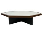 Vintage salontafel achthoek design jaren 70 wenge octagon