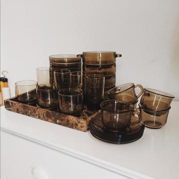 Arcoroc rookglas servies beschikbaar voor biedingen