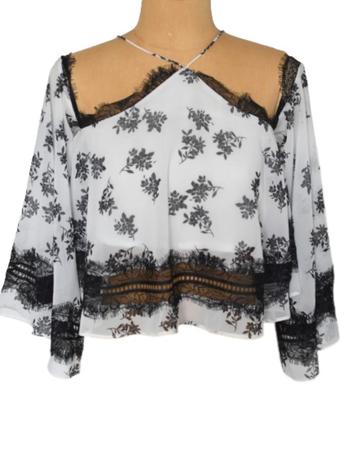 Keepsake The Label topje, kant, wit/zwart, Mt. XS beschikbaar voor biedingen