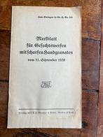 WO2 Duits Instructie Pamflet Handgranaat gooien Wehrmacht, Verzamelen, Militaria | Tweede Wereldoorlog, Verzenden, Duitsland