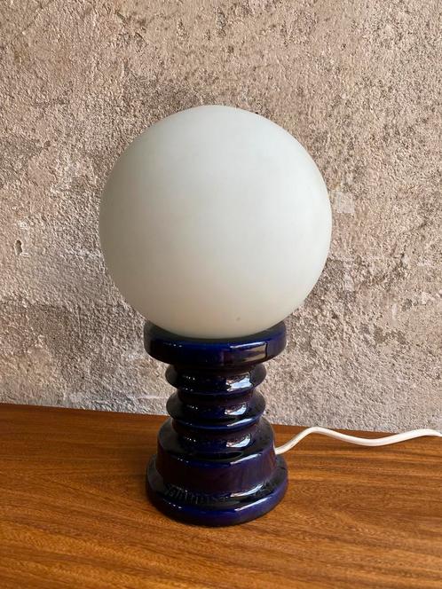 Space Age mushroom lamp met paarse voet , jaren 70, Verzamelen, Retro, Huis en Inrichting, Ophalen of Verzenden